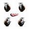 Service Caster 4'' High Temp Phenolic Swivel Caster Set with Bronze Bearings 2 Brakes, 4PK SCC-20S420-PHBZHT-2-TLB-2 - alternate 5